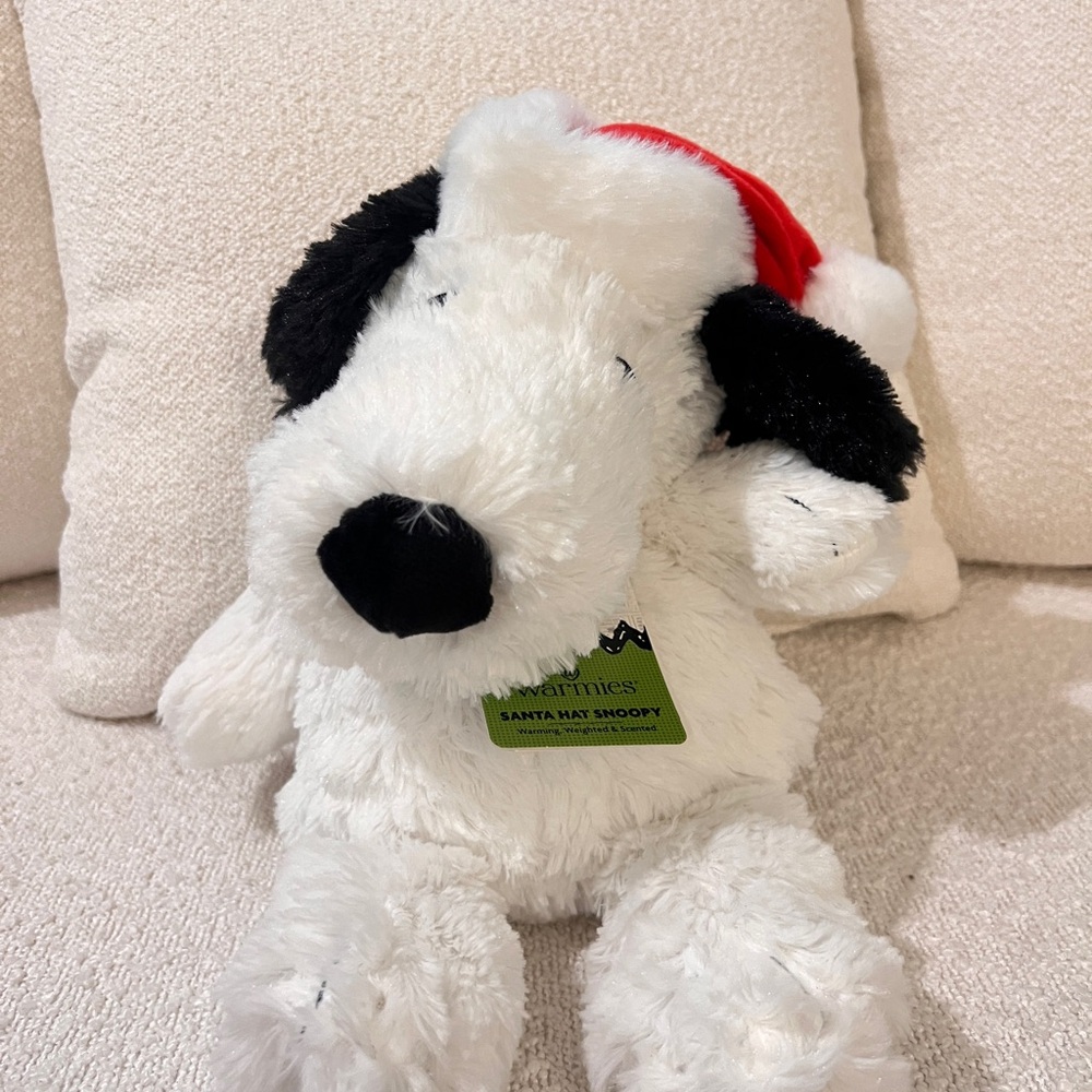 Santa Hat Santa Hat Snoopy Warmies Peanuts Warm Plush Dog Toy with